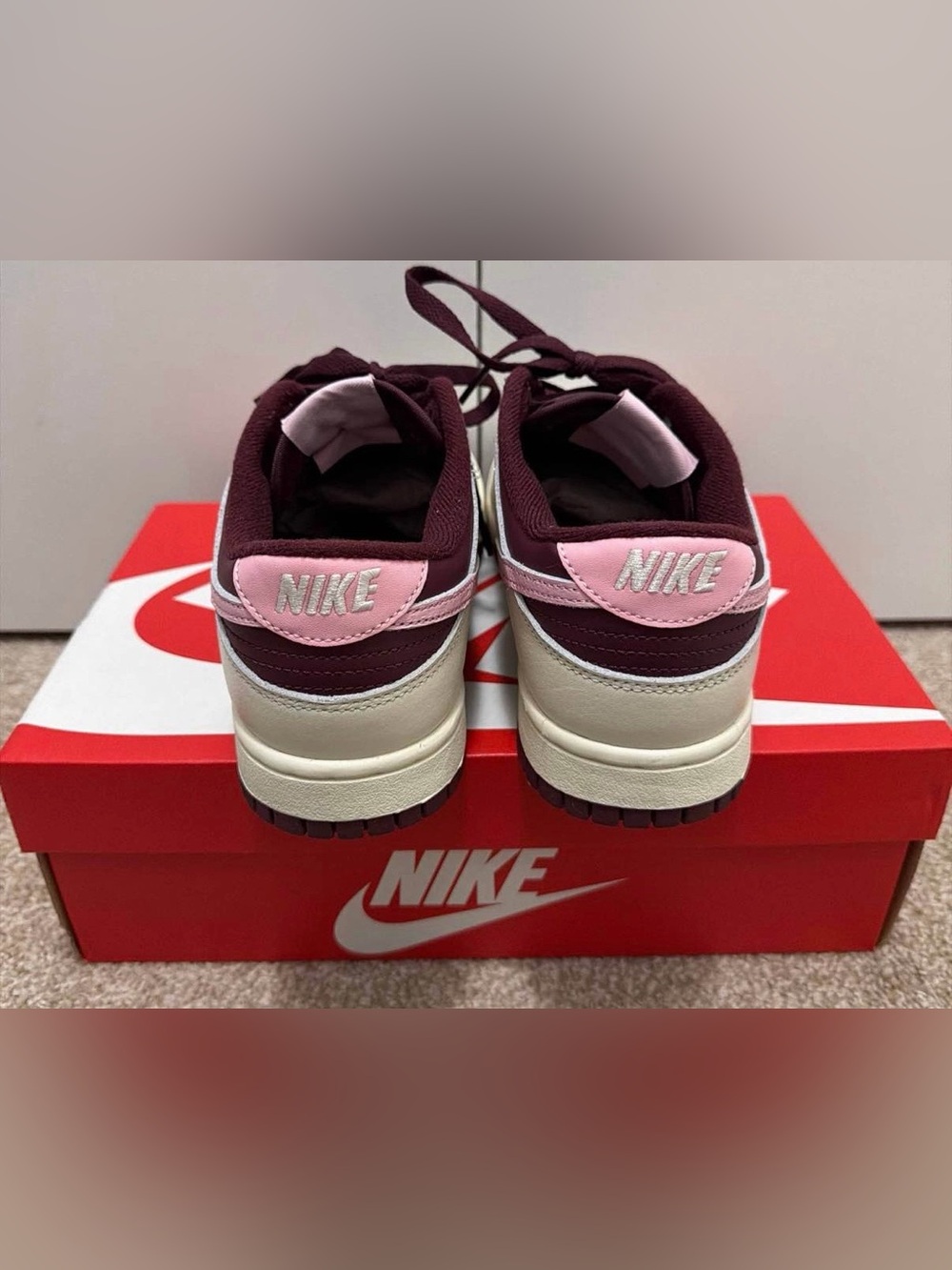 Nike Dunk Low Retro PRM (Pale Ivory/Night Maroon) - Size 8M - Picture 4 of 7